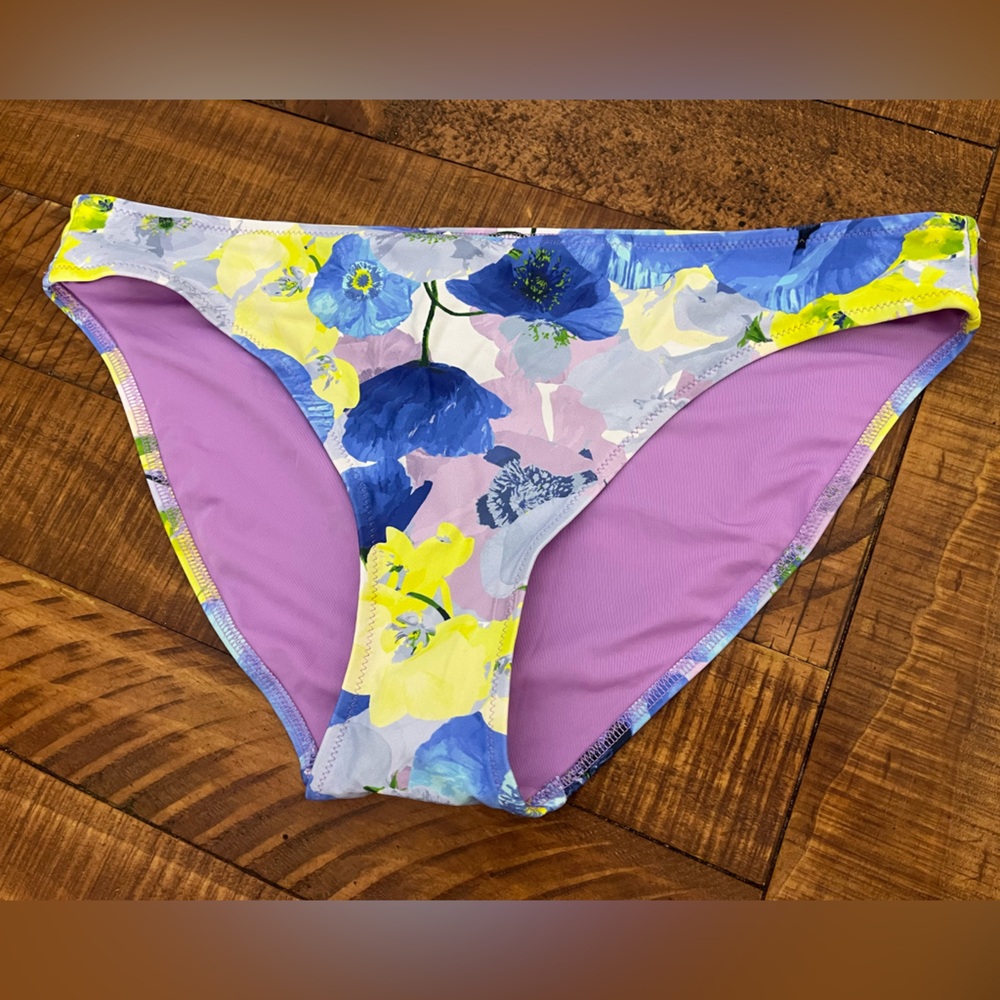 NWT Aerie Full Coverage Bikini Bottom in Violet Tulip - Size L